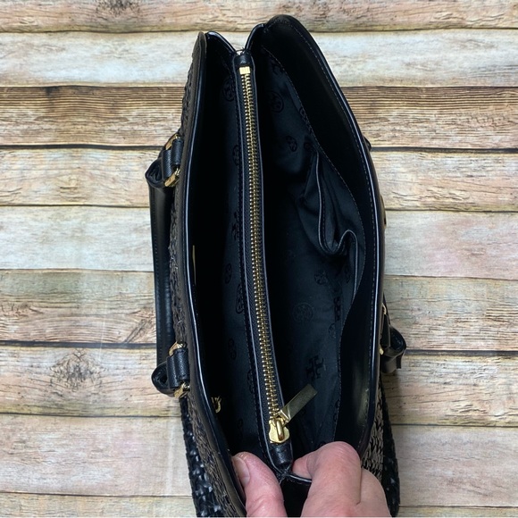 Tory Burch Robinson Basket-Weave Dome Satchel Bag - Picture 8 of 16